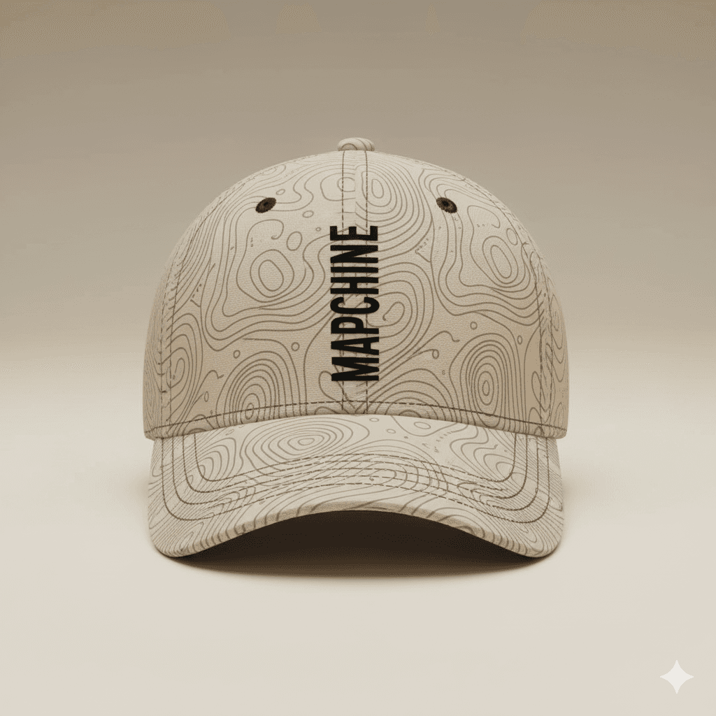 Beige Mapchine Cap